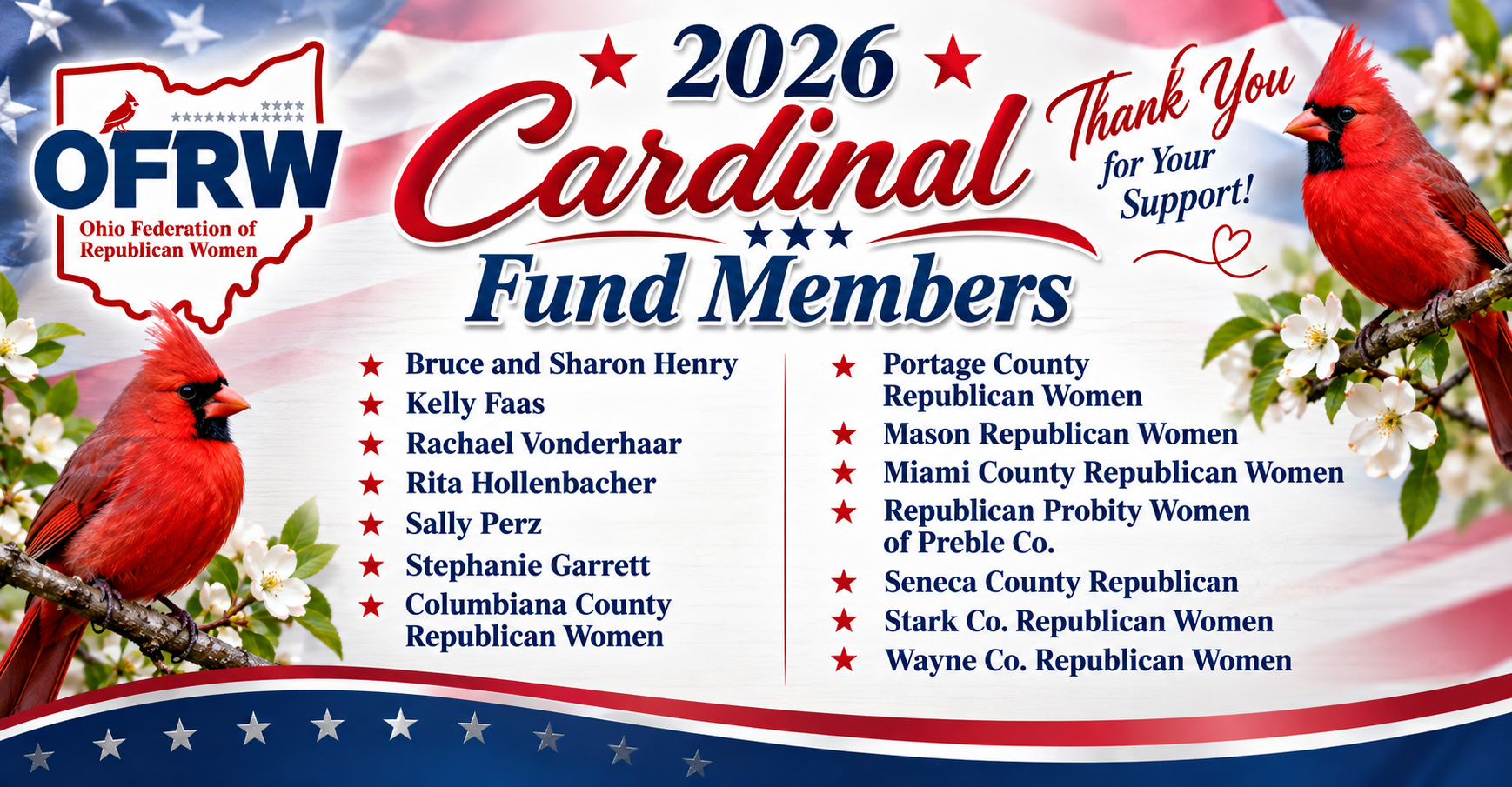 2026 OFRW Cardinal Fund Members
